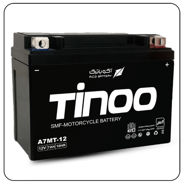 باتری موتورسیکلت 7 آمپر ساعت بلند تینو آکو باتری - Image 1