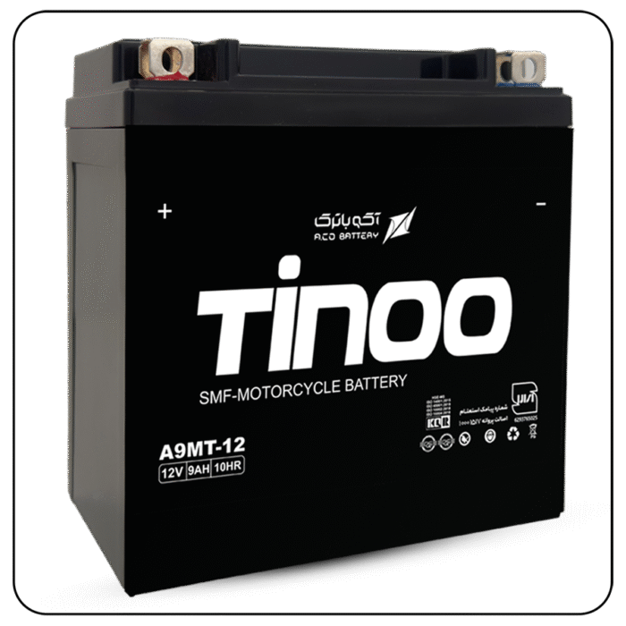 باتری موتورسیکلت 9 آمپر ساعت بلند تینو آکو باتری - Image 1