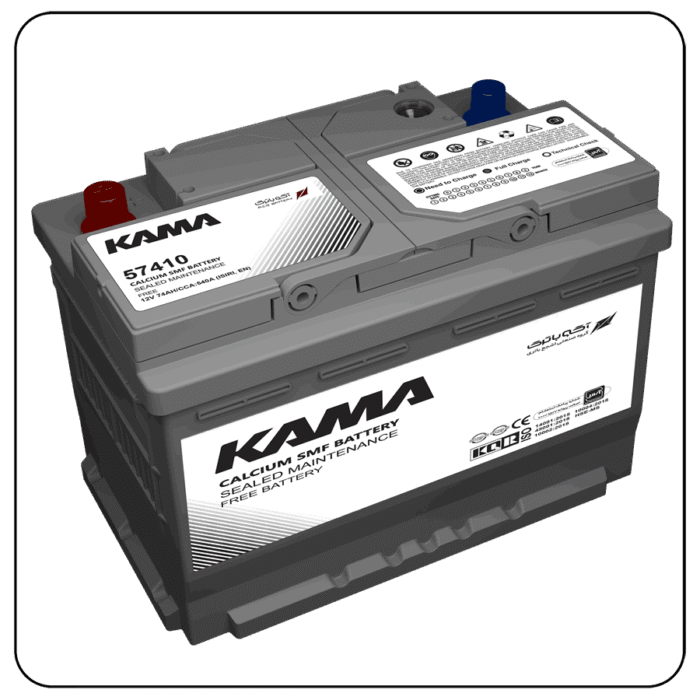 باتری خودرویی 74 آمپر کاما آکو باتری - L3 - Image 1